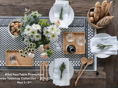 Our annual SET YOUR TABLE Promotion is On!