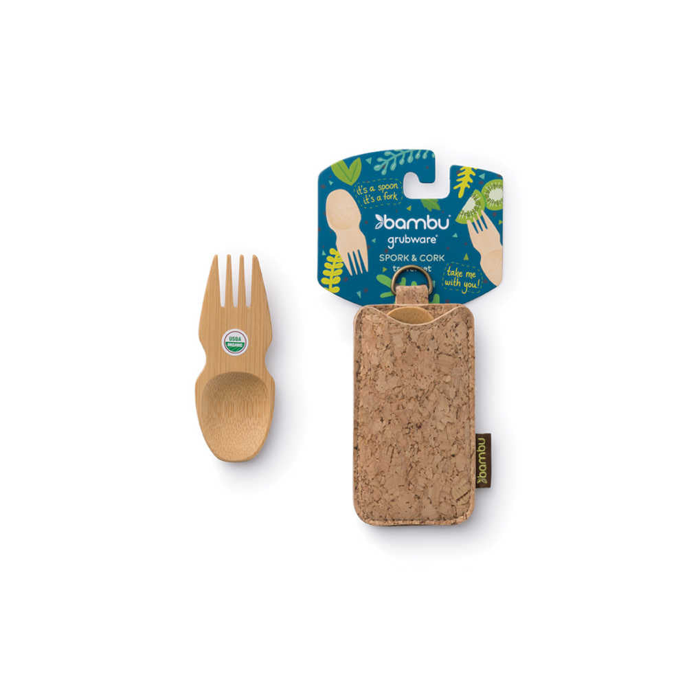Bamboo Spork Set: Spork & Cork includes one spork.