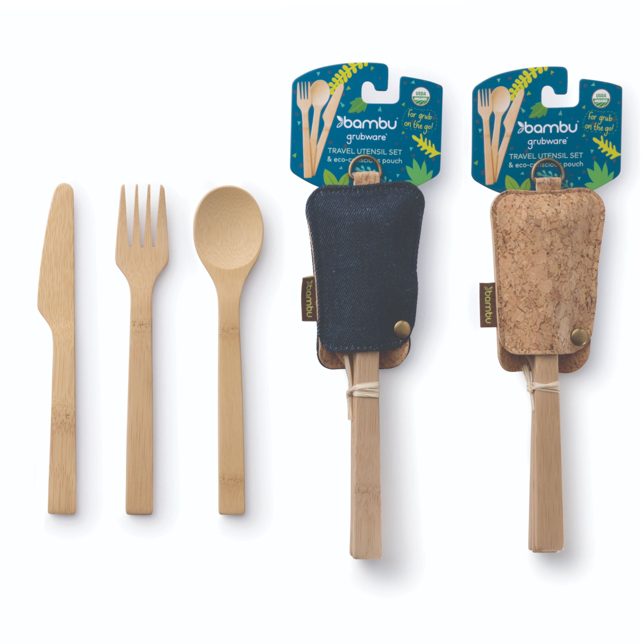 Totally Bamboo Take Along Reusable Utensil Set with Hibiscus Flower Travel Case