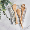 Give it A Rest Tools have a built in rest on the back of the utensil. The set of 3 includes a Spoon, Slotted Spoon, and Spatula.