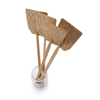 Bamboo & Cork Fly Swatters are grouped in a glass jar, on a white background