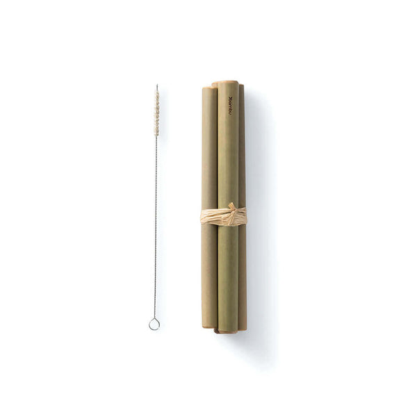 Buluh Bamboo Straws - Set of 2 w/Custom Sleeve - Worthy Picks