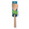 The 13" Bamboo Wok Spatula comes with colorful blue cardstock packaging that includes instructions for care.