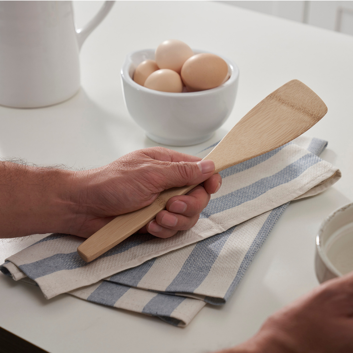 Left-Handed Wood Cooking Spatulas, NH Bowl and Board