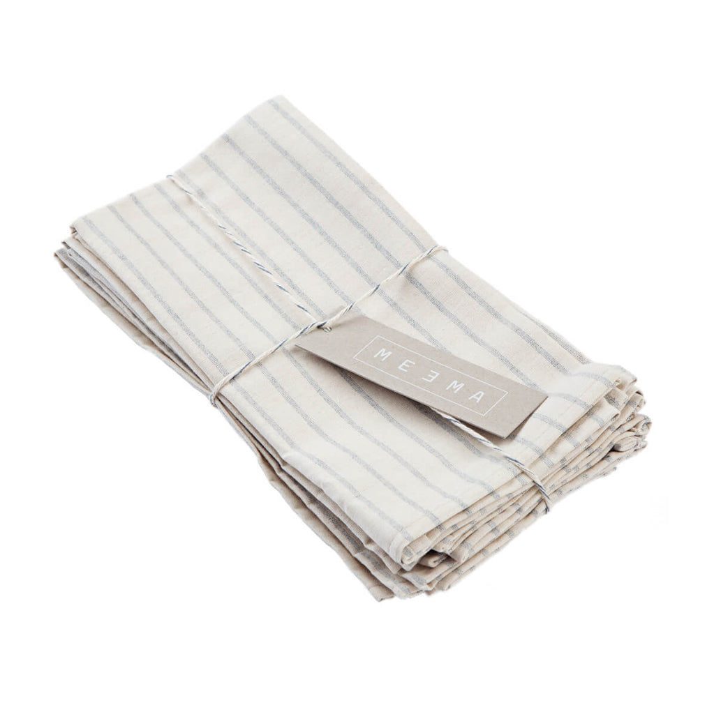 MEEMA Dinner Napkins made from upcycled denim. Set of 4.