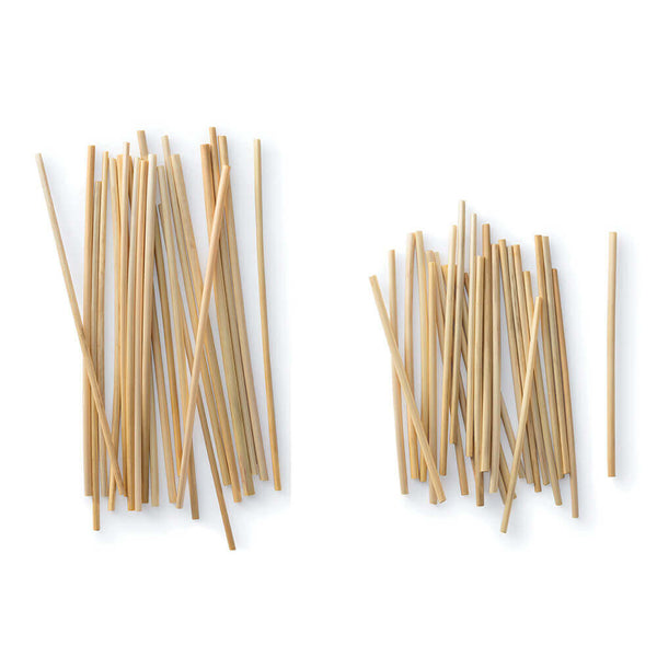 8-inch and 5-inch Biodegradable wheat straws from bambu